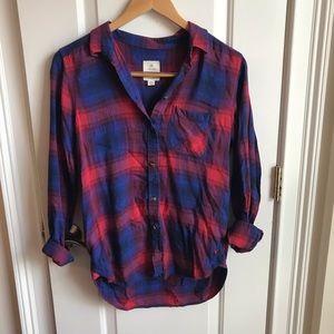Red and blue flannel